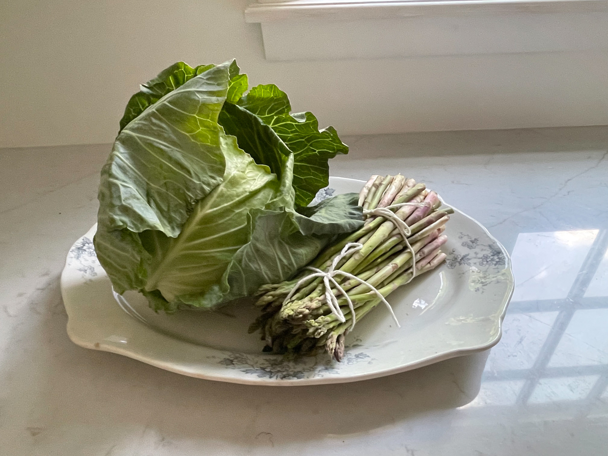 cabbage-and-asparagus-on-plate