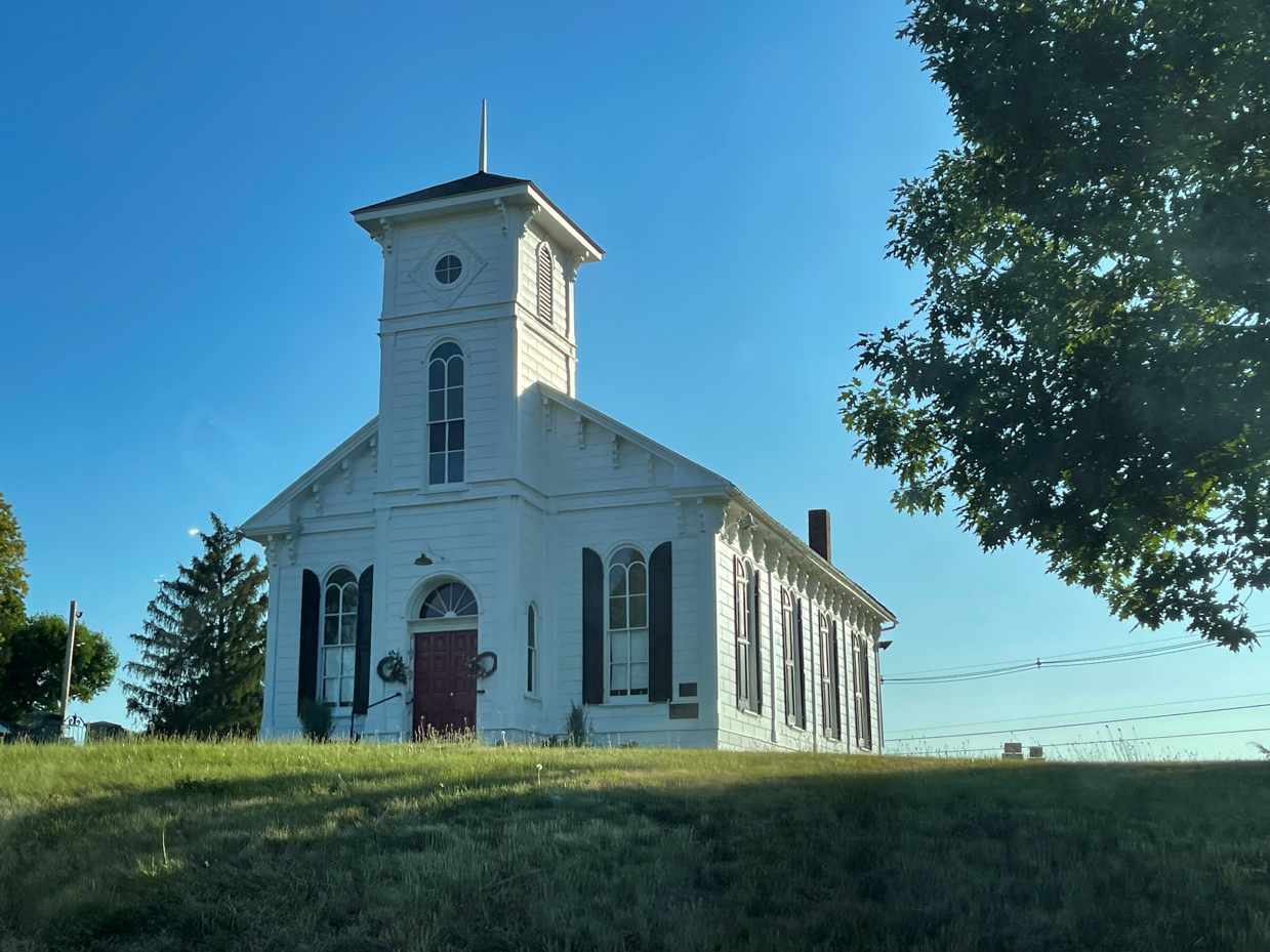 church-with-trees