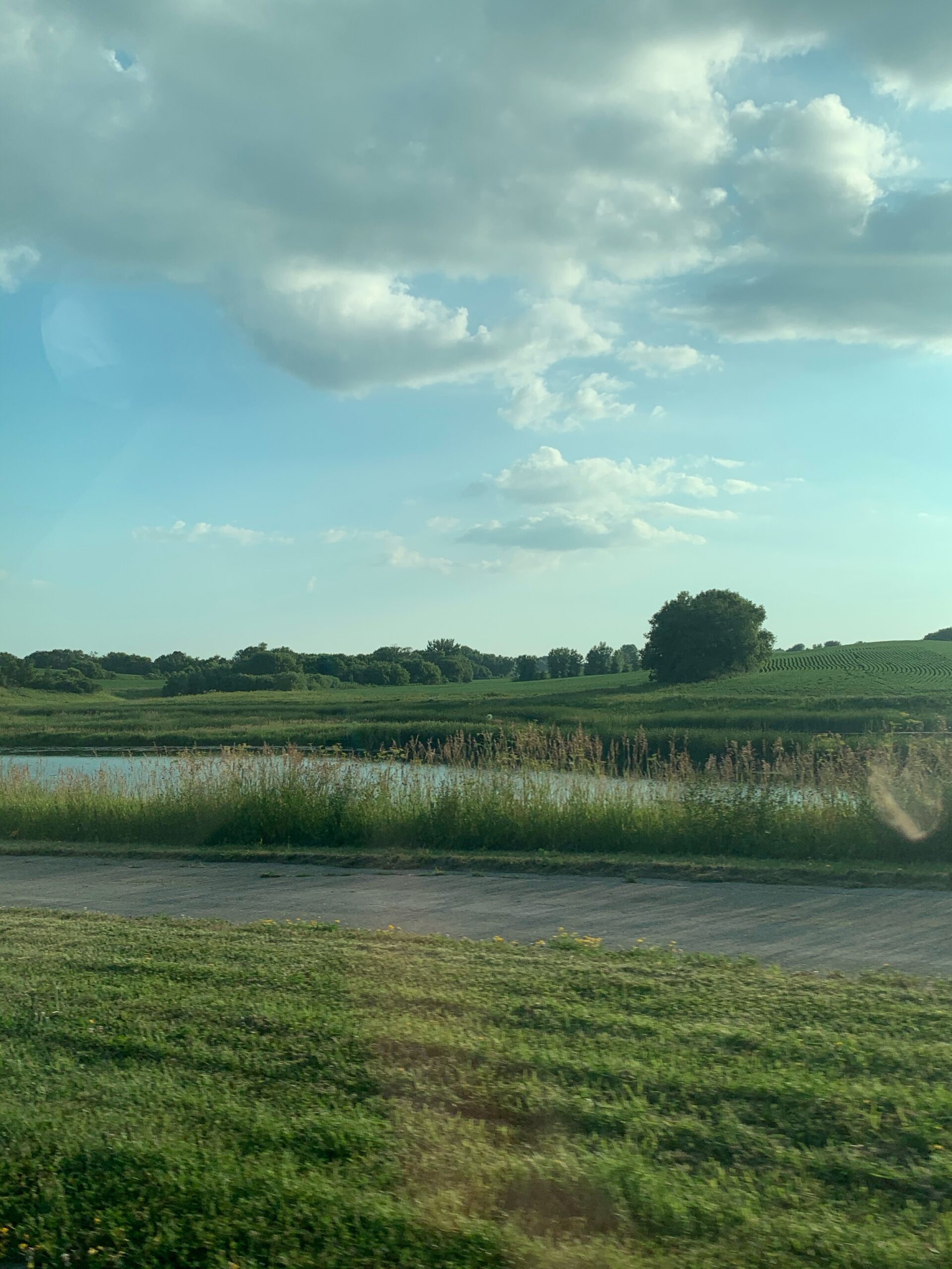 Farm Fields with Road and Clouds artist reference photo