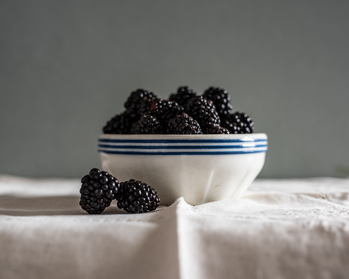 blackberries-in-a-white-and-blue-bowl-on-a-soft-fabric-background-artist-reference-photo