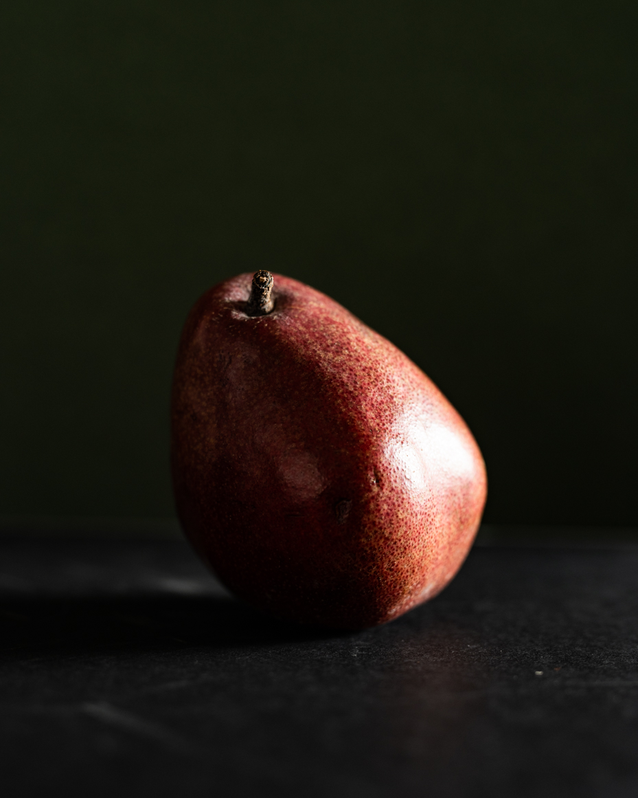 Red Pear with Rich Texture on Dark Background – Artist Reference Photo ...