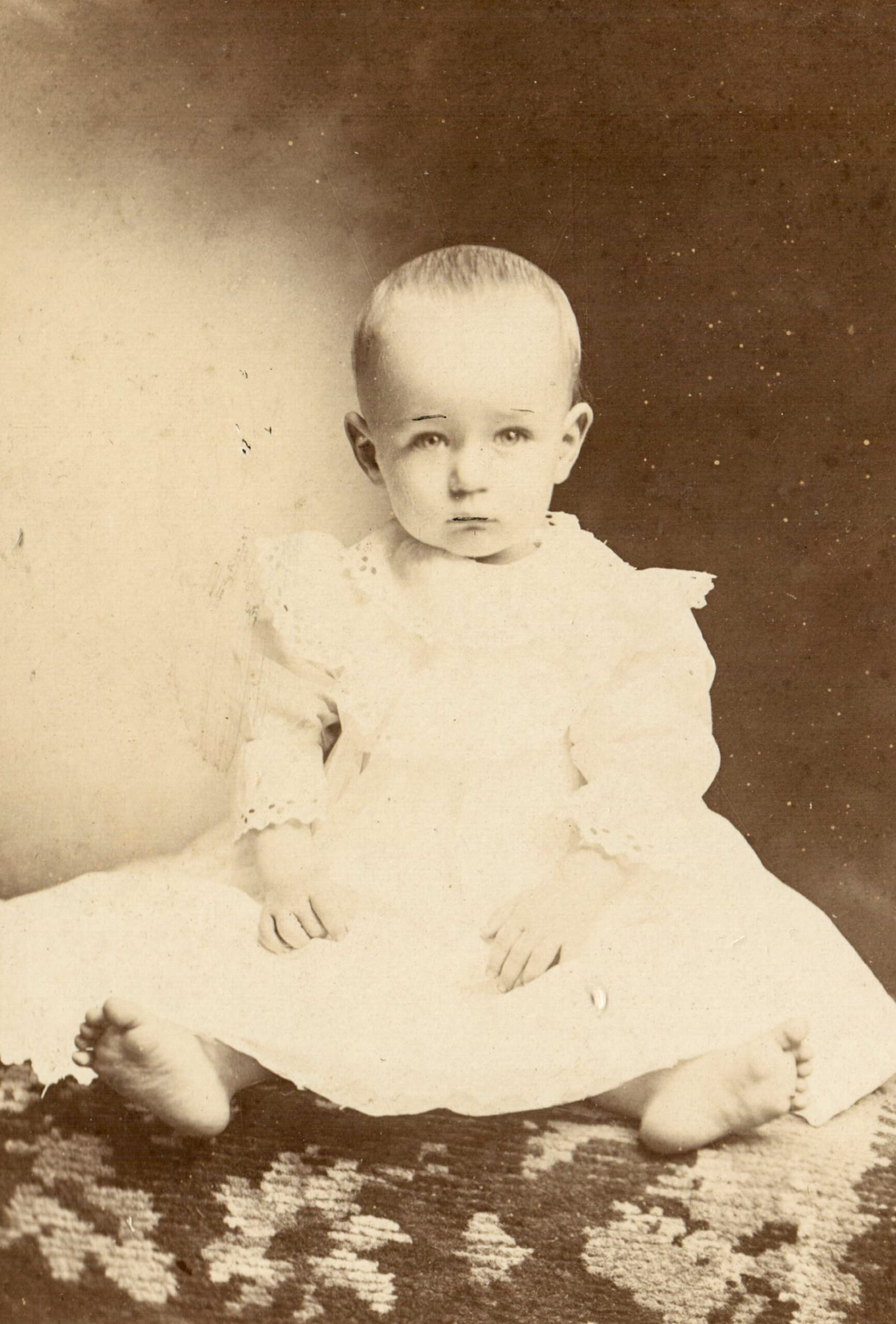 baby in a white dress artist reference photo