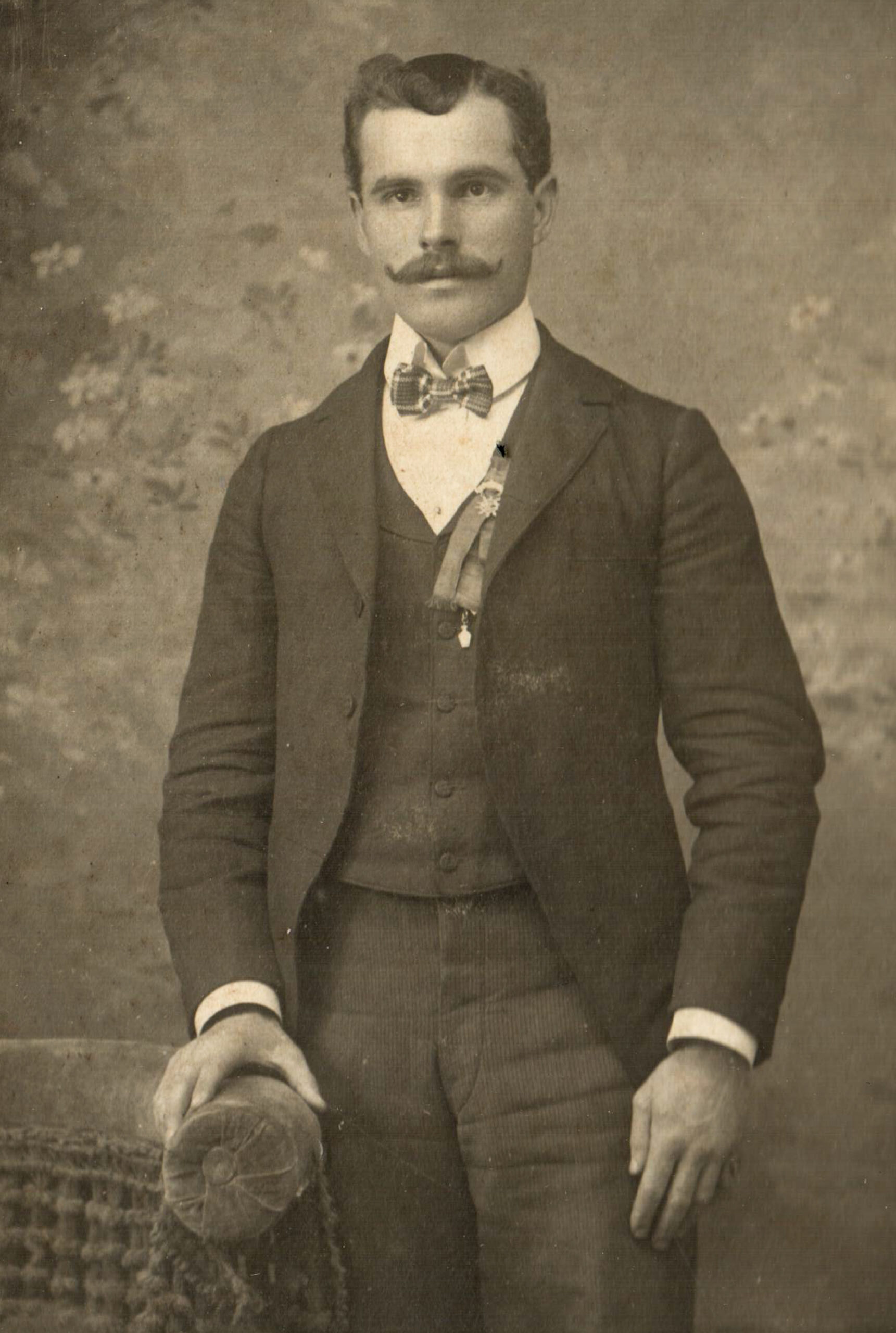 portrait of a man in a three piece suit artist reference photo