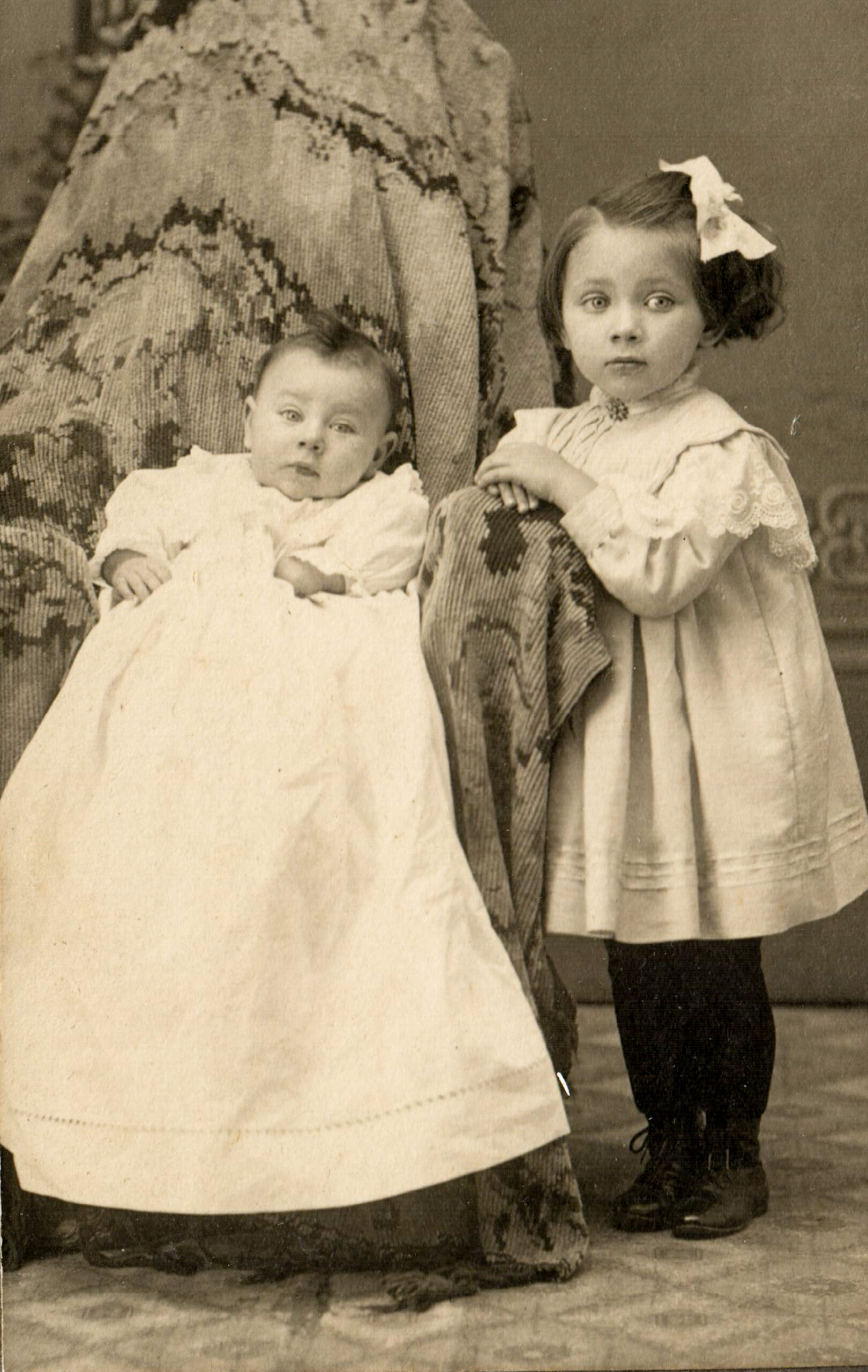 portrait of two girls in dresses artist reference photo