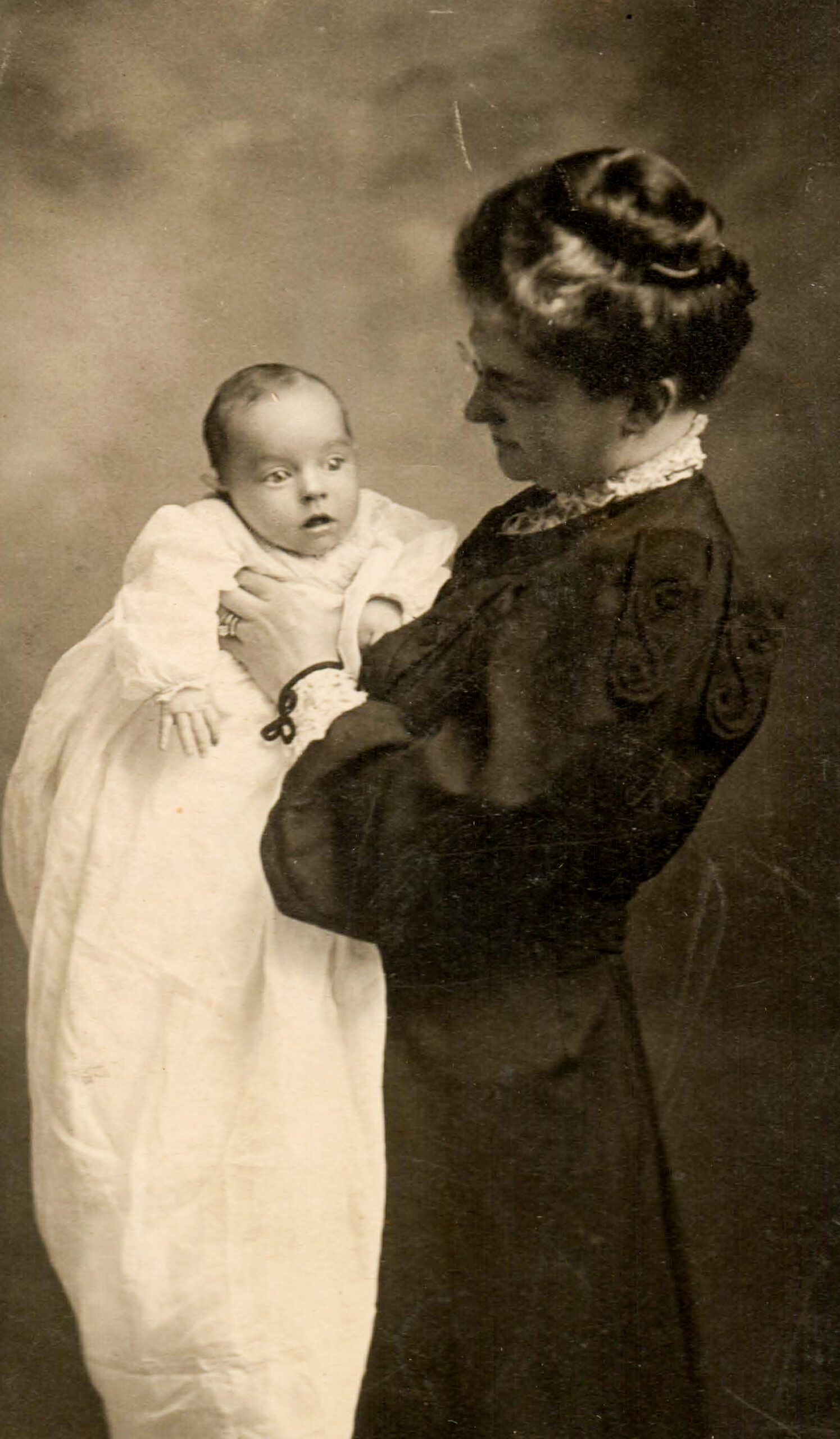 portrait of woman holding baby artist reference photo