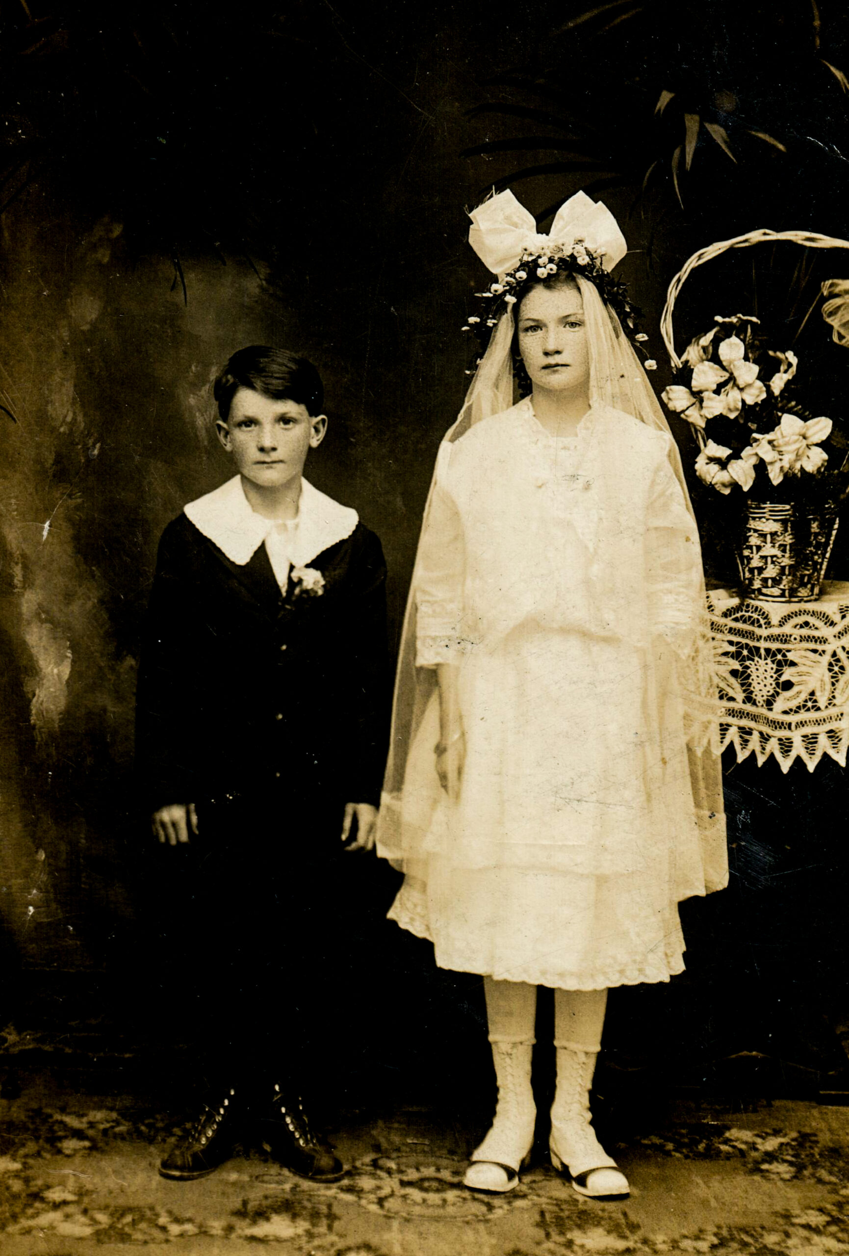 portrait of girl and young boy artist reference photo