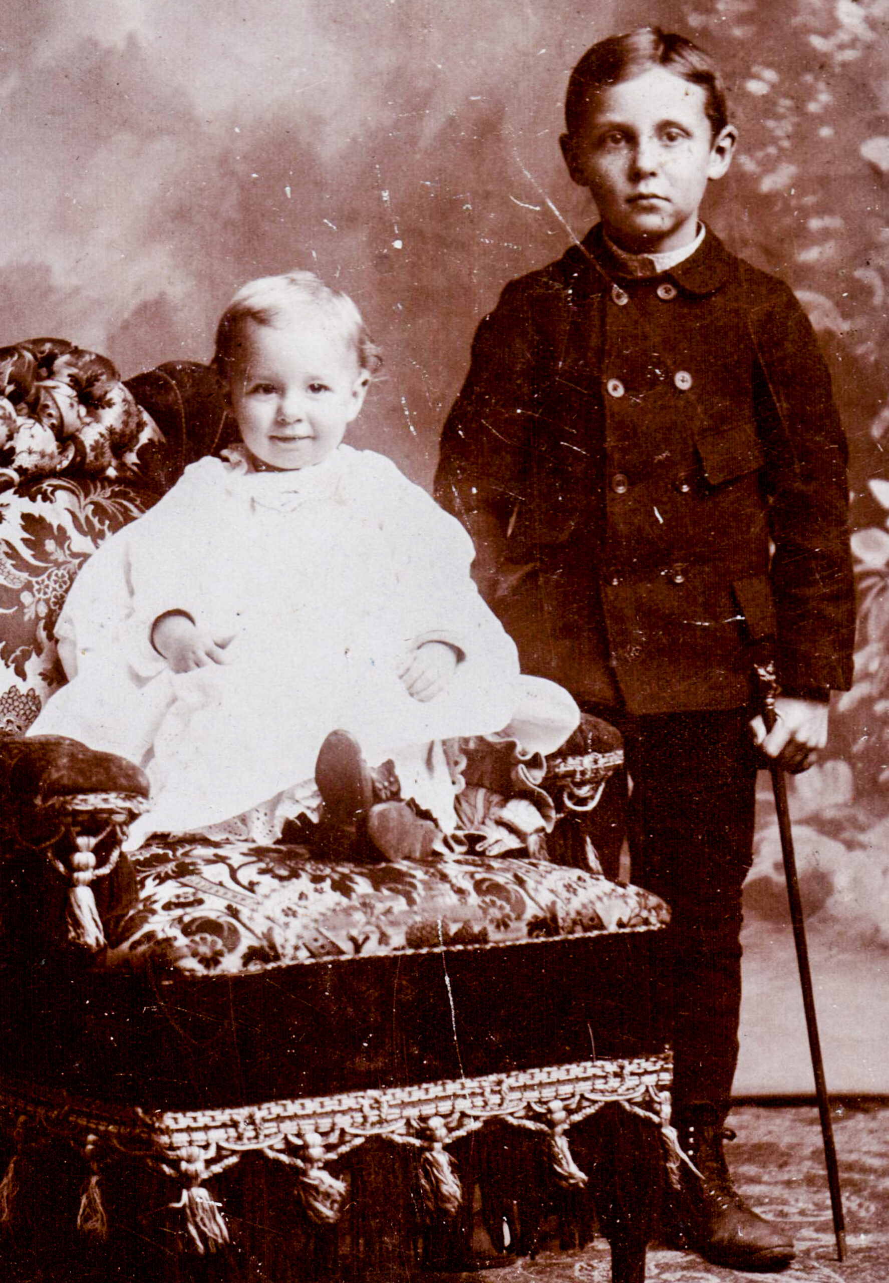 portrait of young boy and baby artist reference photo
