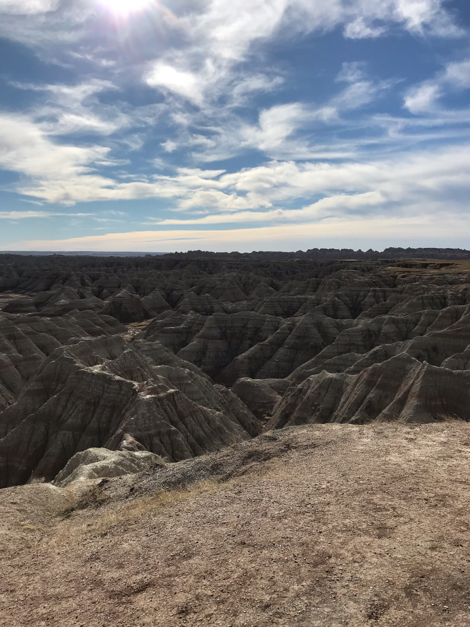 scenic-view-of-badlands-national-park-under-a-bright-sky