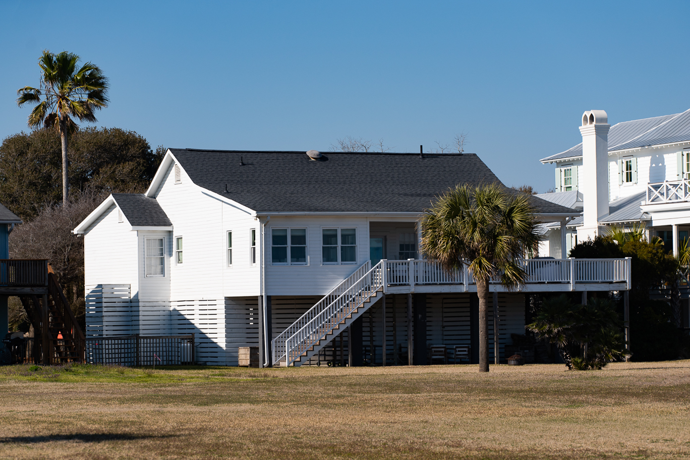 elevated-white-beach-house-with-palm-tree-and-wraparound-porch