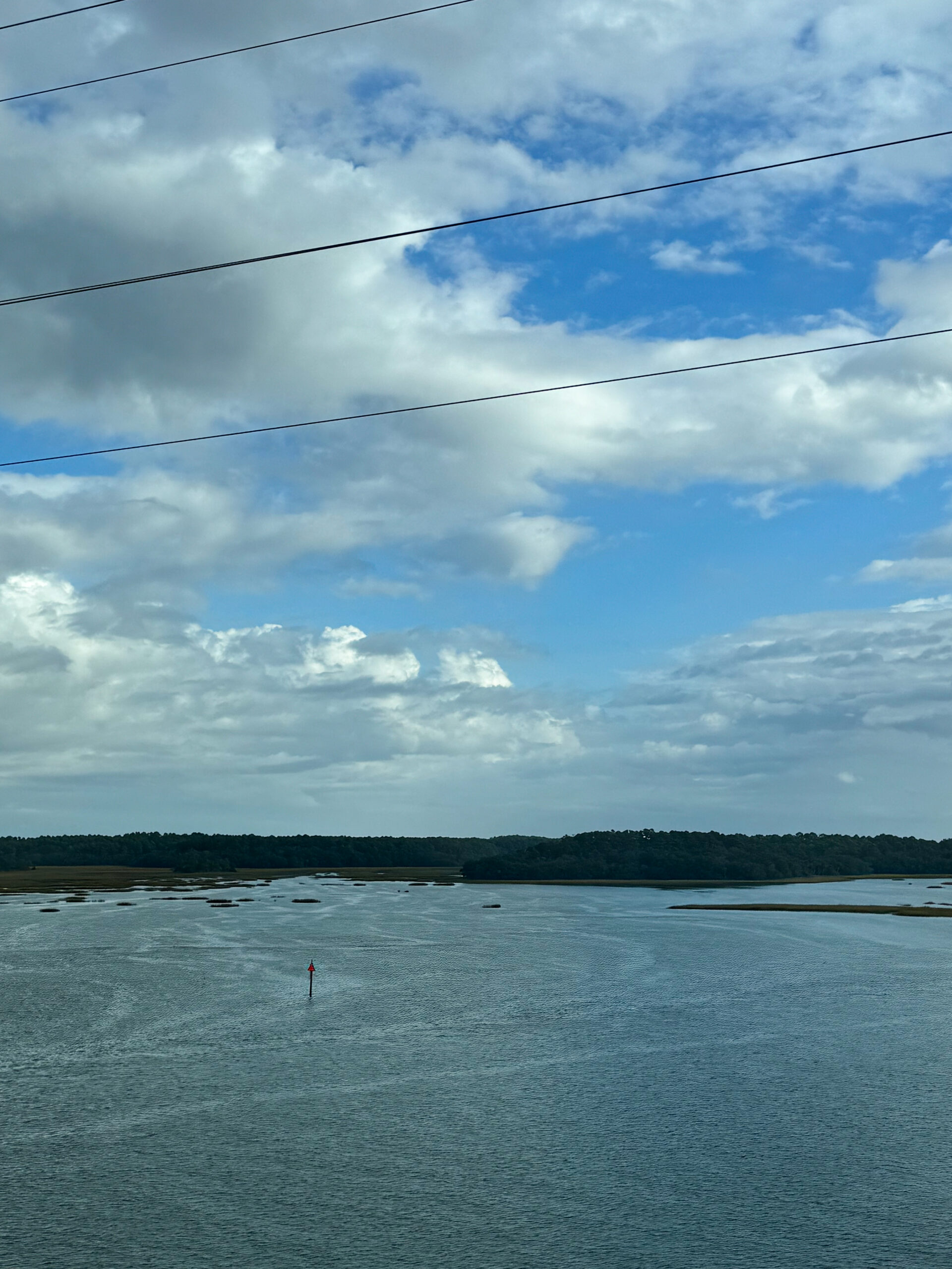 marsh-channel-with-red-navigation-marker-under-bright-blue-sky-artist-reference-photo