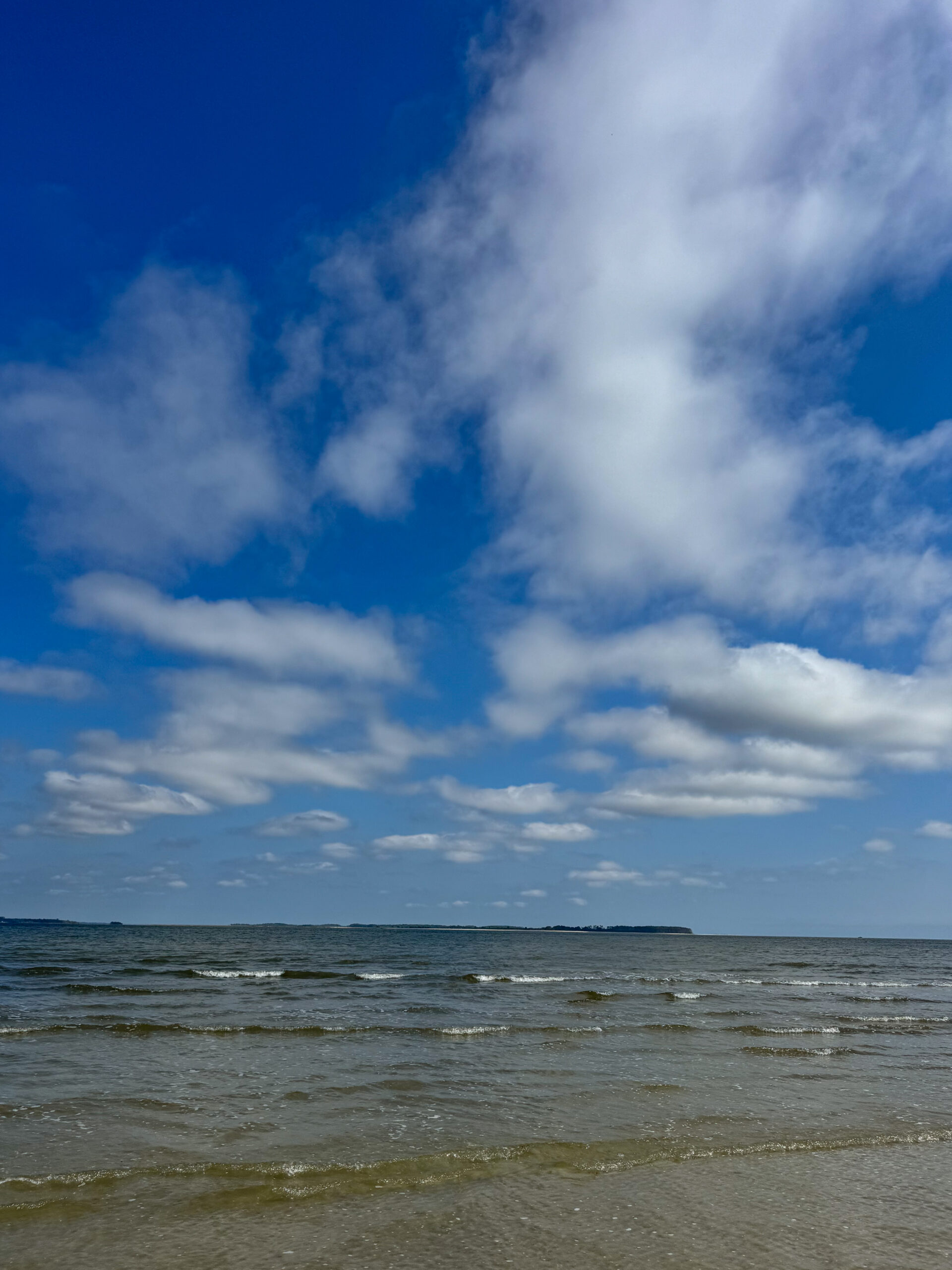 coastal waves with dramatic cloudscape and distant shoreline artist reference photo