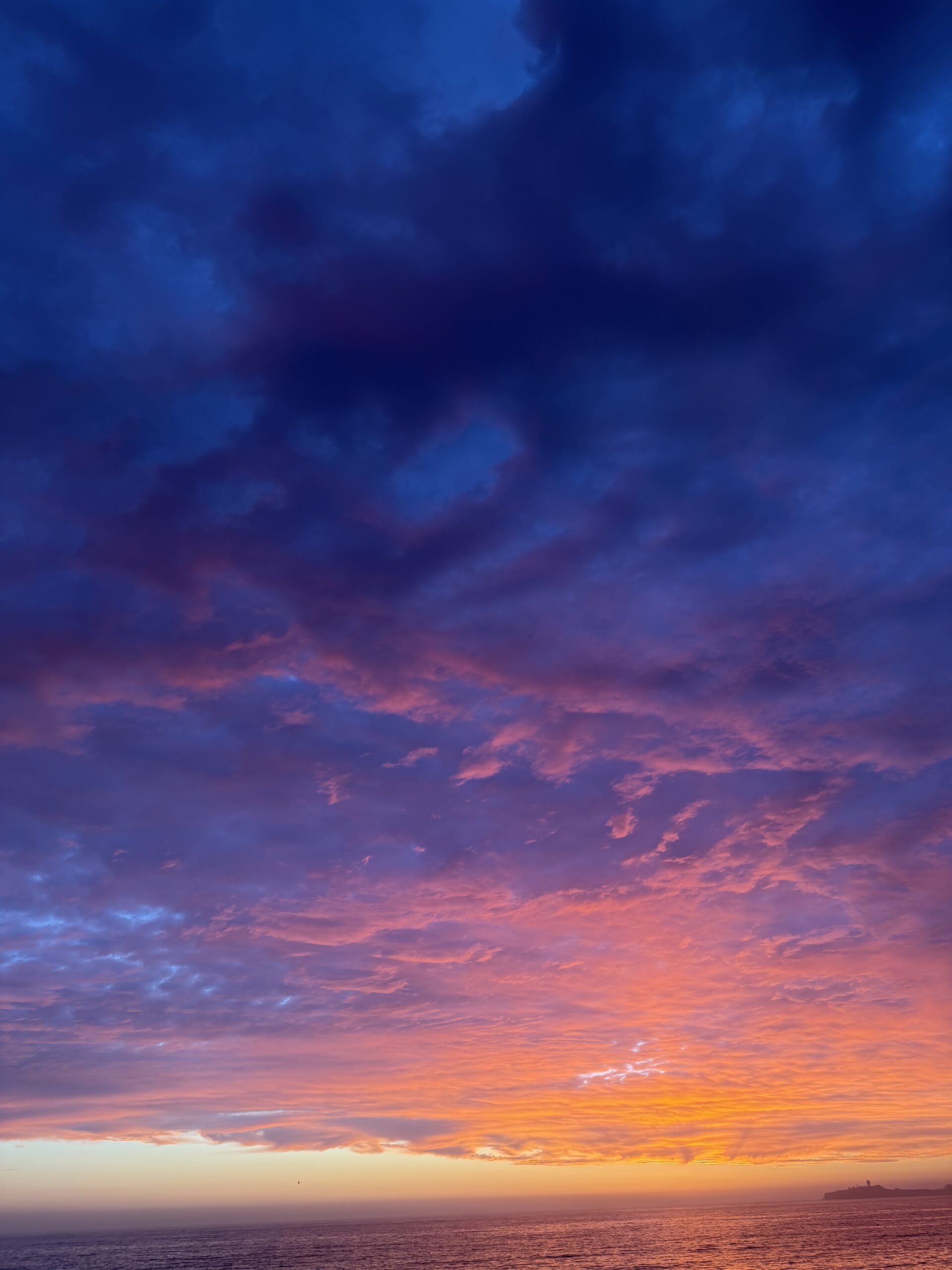 Dramatic Pink and Blue Pacific Coast Sunset artist reference photo
