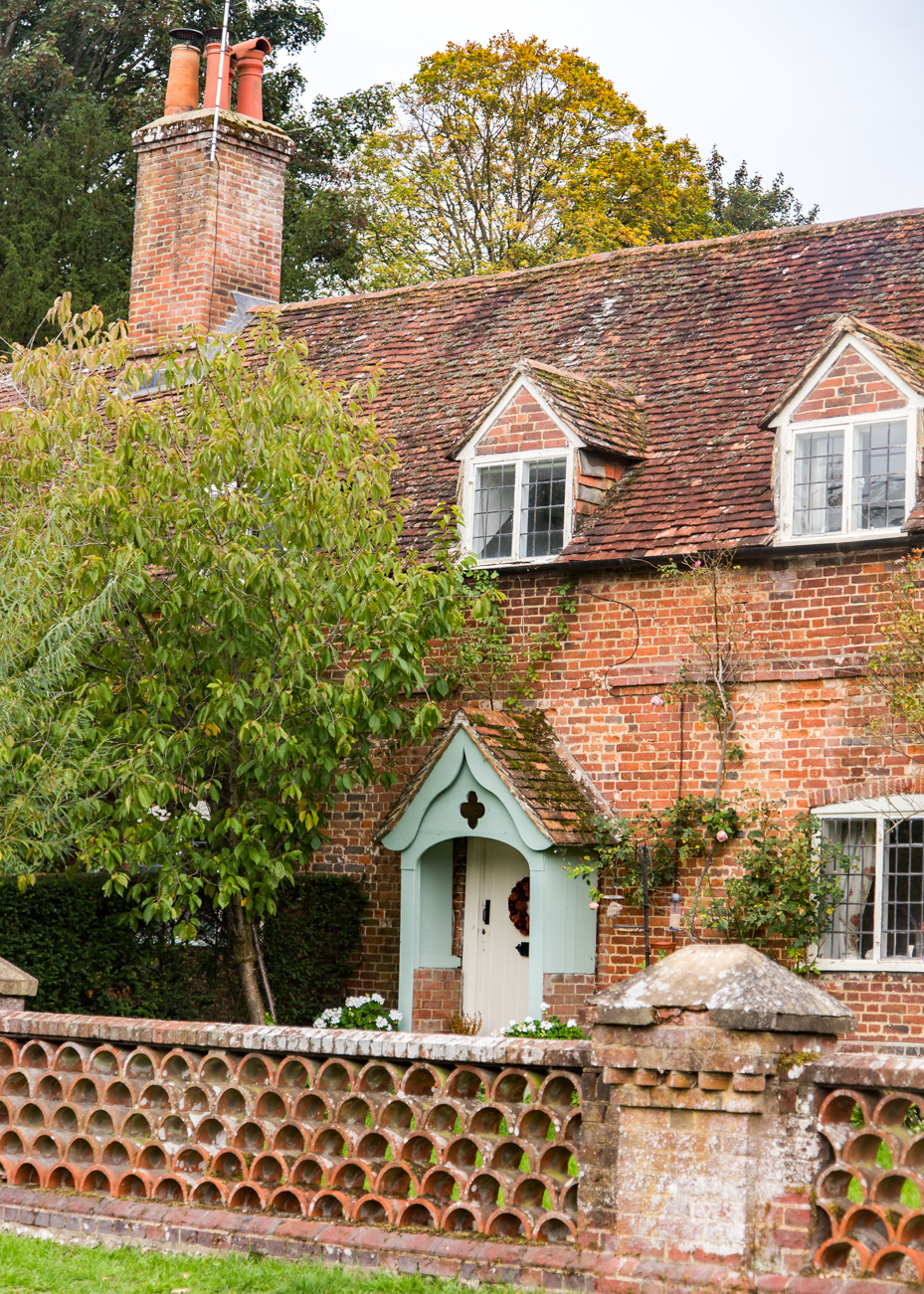 English Country House With Decorative Brick Wall artist reference photo