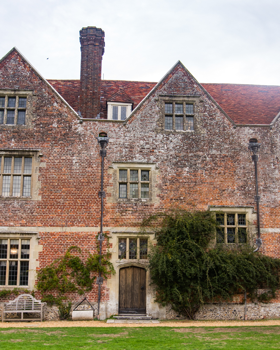 Historic English brick manor house exterior artist reference photo