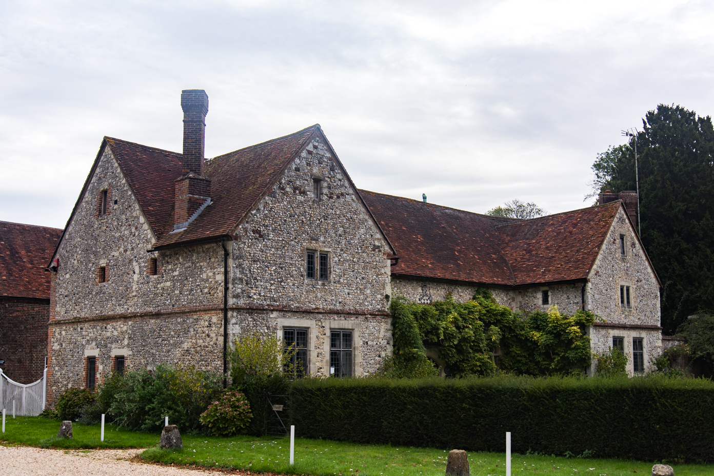 Historic English manor house with gravel drive artist reference photo