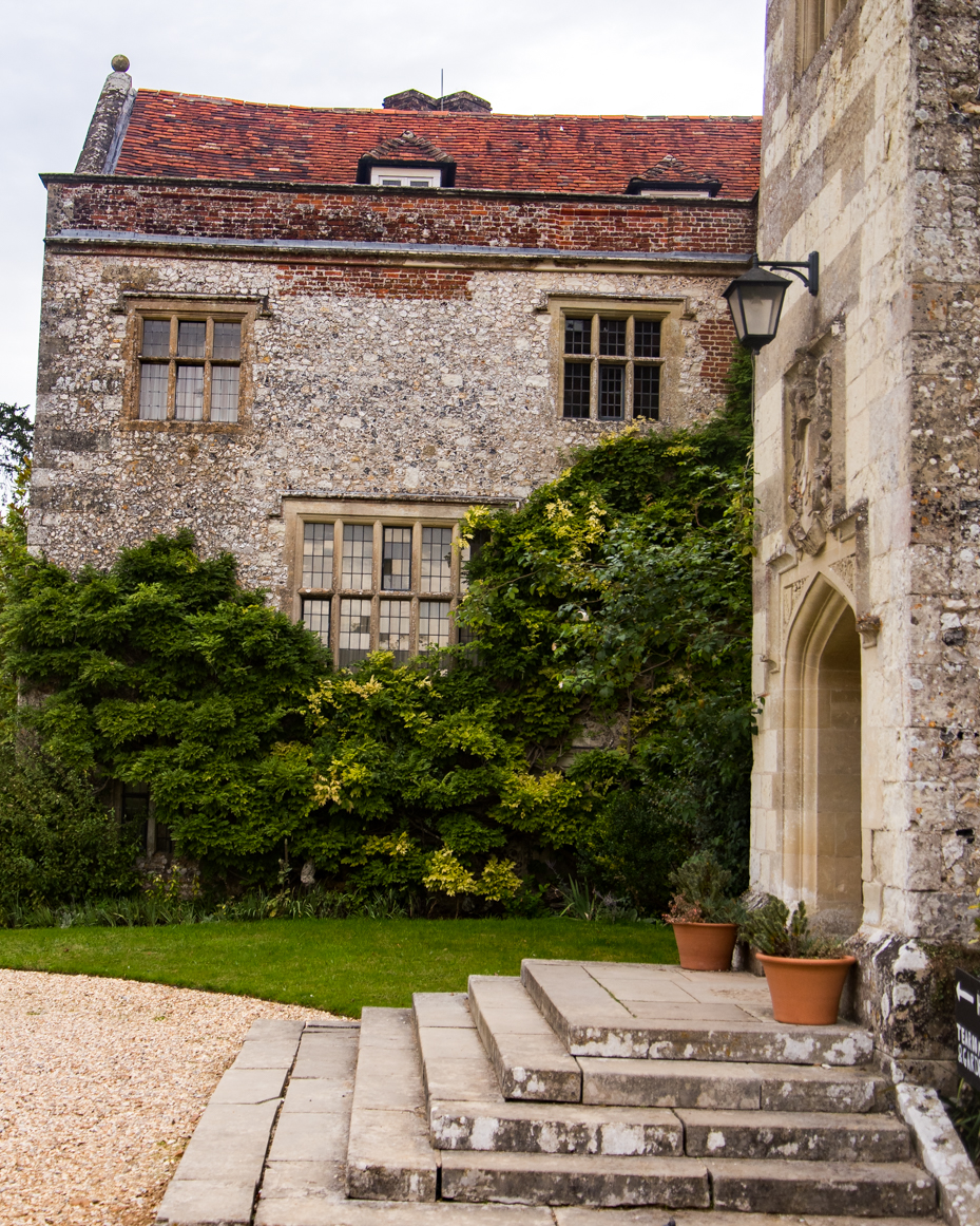 Historic Stone Manor Entrance with Ivy Covered Walls artist reference photo