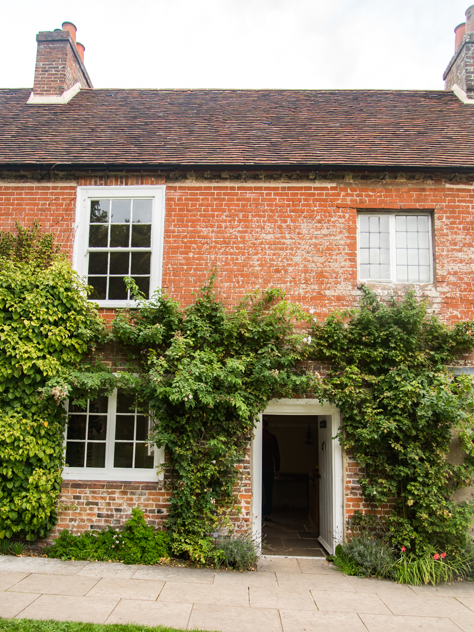 Ivy Covered Brick Cottage Entrance with Open Doorway artist reference photo