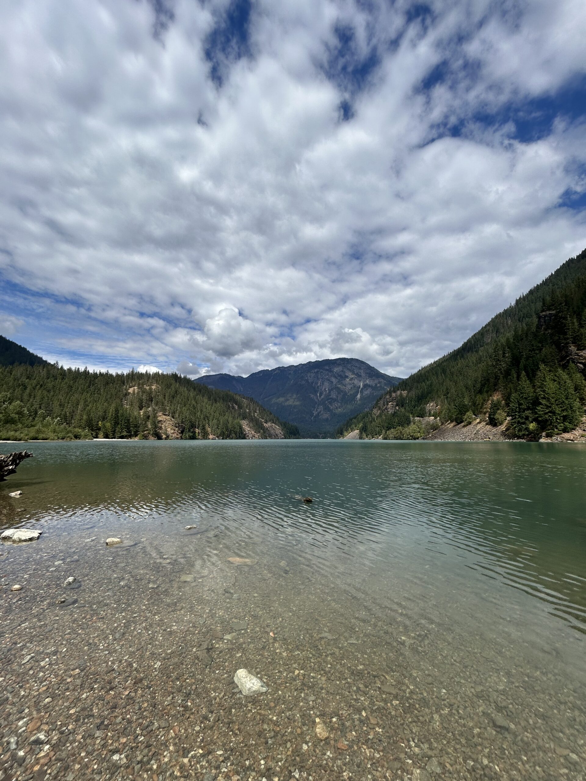 Mountain Lake Beneath Dramatic Cloudy Sky – artist reference photo
