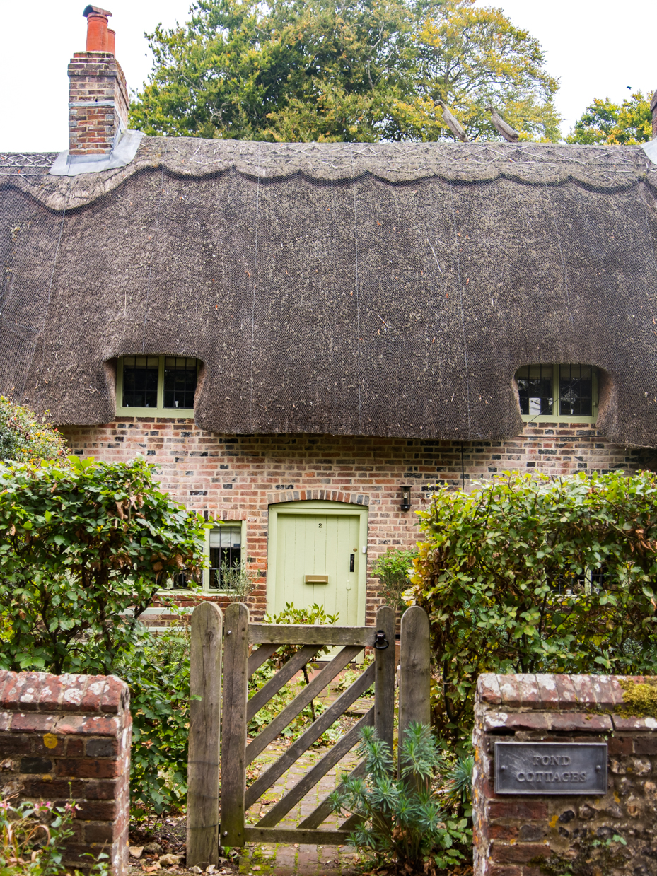 Quaint English Cottage With Thatched Roof And Garden artist reference photo