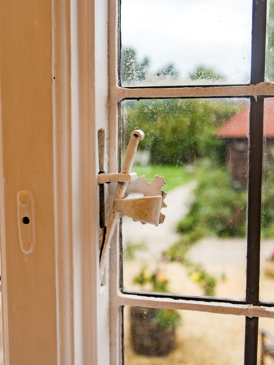 Vintage Cottage Window Latch Close Up Interior Detail artist reference photo